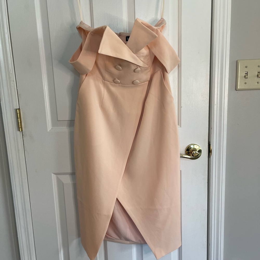 Lavish Alice corset off shoulder dress